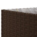 vidaXL Salon de jardin 6 Pièces avec coussins Marron Résine tressée
