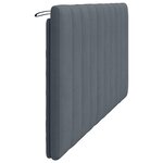 vidaXL Coussin de tête de lit Hanko gris foncé 183 cm velours