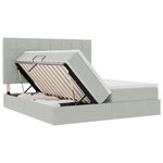 vidaXL Lit de Rangement avec stockage Gris clair 180 x 200 cm Velours