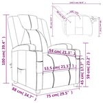 vidaXL Fauteuil inclinable Bleu Tissu