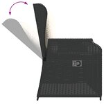 vidaXL Banc de jardin Noir polyrotin