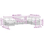 vidaXL Ensemble de canapés d'extérieur 8 pc Blanc et Beige