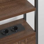 vidaXL Tête de lit avec étagère Chêne marron 120 cm Bois d'ingénierie