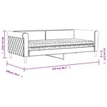 vidaXL Lit de jour avec matelas gris clair 90x190 cm velours