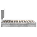 vidaXL Lit de Rangement Gris béton 140 x 190 cm Bois d'ingénierie