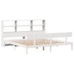 vidaXL Lit bibliothèque sans matelas blanc 180x200 cm bois pin massif