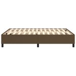 vidaXL Cadre de lit Marron foncé 140x200 cm Tissu