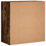 vidaXL Buffet chêne fumé 79x38x80 cm bois d'ingénierie