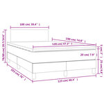 vidaXL Sommier à lattes de lit matelas LED noir 120x190 cm similicuir