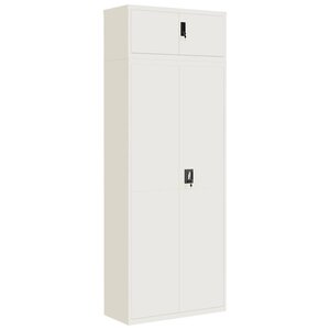 vidaXL Classeur blanc 90x40x240 cm acier