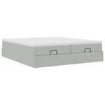 vidaXL Cadre de lit ottoman avec matelas gris clair 200x200 cm velours