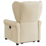 vidaXL Fauteuil inclinable Crème Tissu