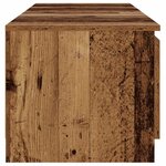 vidaXL Meuble TV avec lumières LED vieux bois bois d'ingénierie