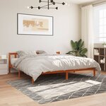 vidaXL Cadre de lit sans matelas cire marron 180x200cm bois pin massif