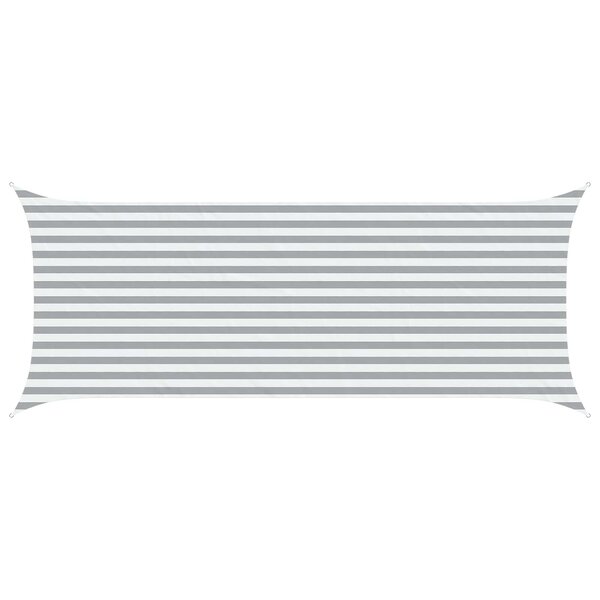 vidaXL Voile d'ombre Gris clair et blanc 5 x 2 m