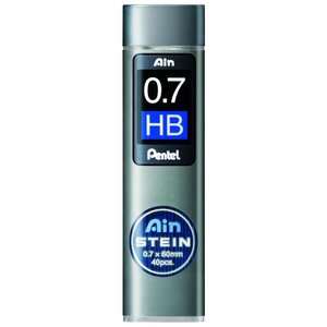 Etui de 40 mines 0 7 mm AIN STEIN C277 dureté HB x 12 PENTEL