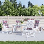 vidaXL Coussins de chaise à dossier haut lot de 4 carreaux rouge