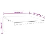 vidaXL Auvent rétractable automatique bleu et blanc 3 5x2 5 m