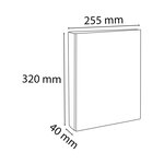 Classeur PP 4 ax + Méc.25mm sur 3ème/c Blanc EXACOMPTA