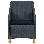 vidaXL Ensemble à manger de jardin 3 Pièces Gris foncé