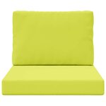 vidaXL Coussin de canapé d'extérieur 2 Pièces Vert Polyester