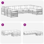 vidaXL Ensemble de canapés d'extérieur 9 pc Blanc et Beige