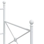 vidaXL Lit de repos sans matelas blanc 90x200 cm acier