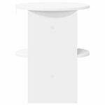 vidaXL Meuble d'appoint Blanc Ø40 x 50 cm Bois d’ingénierie