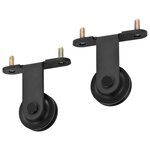 vidaXL Kit de quincaillerie de porte coulissante SKIEN 200 cm noir