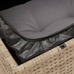 vidaXL Salon de jardin avec coussins 9Pièces mélange beige résine tressée