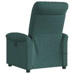 vidaXL Fauteuil de massage inclinable Vert foncé Tissu