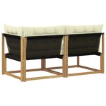 vidaXL Ensemble de canapés d'extérieur Bois d'Acacia Massif Blanc