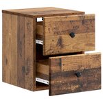 vidaXL Cabinet de chevet mural 2 pc Bois ancien 34 5 x 33 x 40 cm