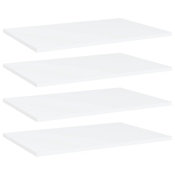 vidaXL Panneaux de bibliothèque 4 Pièces blanc bois d’ingénierie