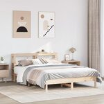 vidaXL Cadre de lit sans matelas 140x190 cm bois de pin massif