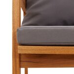 vidaXL Banc de jardin avec coussins 115x65x71 cm Bois d'acacia massif