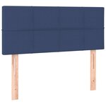 vidaXL Sommier à lattes de lit avec matelas Bleu 90x190 cm Tissu