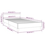 vidaXL Cadre de lit avec tête de lit Gris foncé 80x200 cm Velours