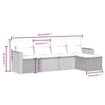 vidaXL Salon de jardin avec coussins 5 Pièces beige résine tressée