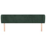 vidaXL Tête de lit avec oreilles Vert foncé 203x23x78/88 cm Velours