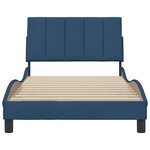 vidaXL Cadre de lit sans matelas bleu 100x200 cm tissu