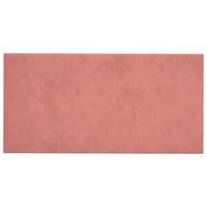 vidaXL Tête de lit murale 12 Pièces Rose Velours