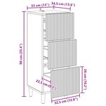 vidaXL Armoire à tiroirs Chêne fumé 33 x 34 5 x 90 cm