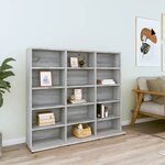 vidaXL Armoire à CD Sonoma gris 102x23x89 5 cm Bois d'ingénierie