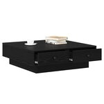 vidaXL Table basse Chêne noir 90 x 90 x 28 cm Bois d'ingénierie