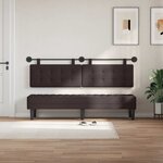 vidaXL Tête de lit suspendue Marron foncé tissu