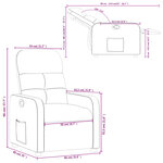 vidaXL Fauteuil inclinable Noir Tissu