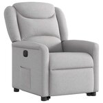 vidaXL Fauteuil inclinable électrique gris nuage tissu
