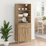 vidaXL Haut Armoire avec tiroir Chêne artisanal 69 5 x 32 5 x 180 cm
