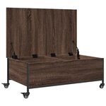 vidaXL Table basse avec roulettes chêne marron bois d'ingénierie